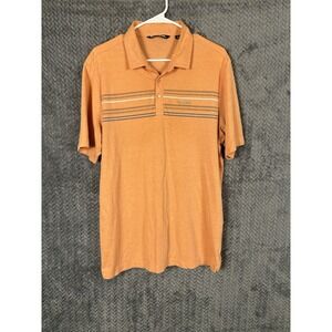 Travis Mathew Men's Size L Golf Polo Pale Orange Performance Stretch Shirt